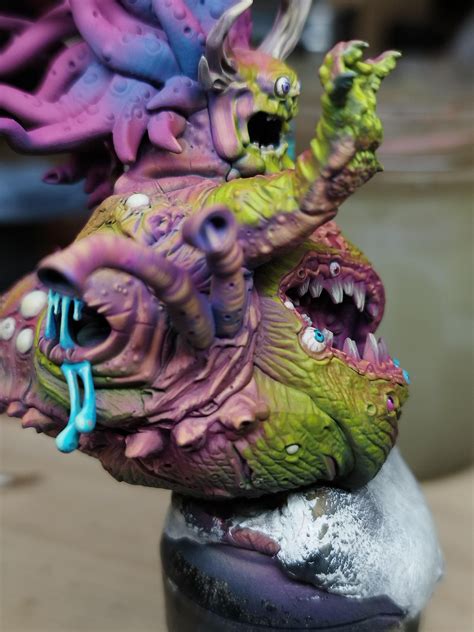 WIP of my beast of nurgle! I experienced a lot on colors. : r/Warhammer40k