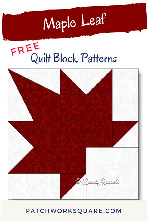 Image result for Maple Leaf Quilt Block Tutorial