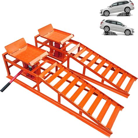 Amazon.com: 2 Packs Hydraulic Car Ramps for Oil Changes Drive Up Car ...