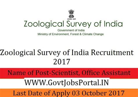 Survey of India Recruitment 2017 – Scientist, Office Assistant