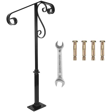 V-SEK Sturdy Wrought Iron Handrail for 1 or 2 Steps Porch, India | Ubuy