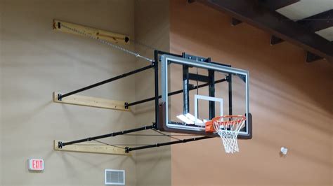 Stationary Wall Mount Basketball Goal Four-Point - South Texas Sport Court