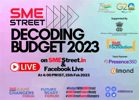 SMEStreet Decoding Budget 2023-24 Webinar: All Set to Explain Budget ...