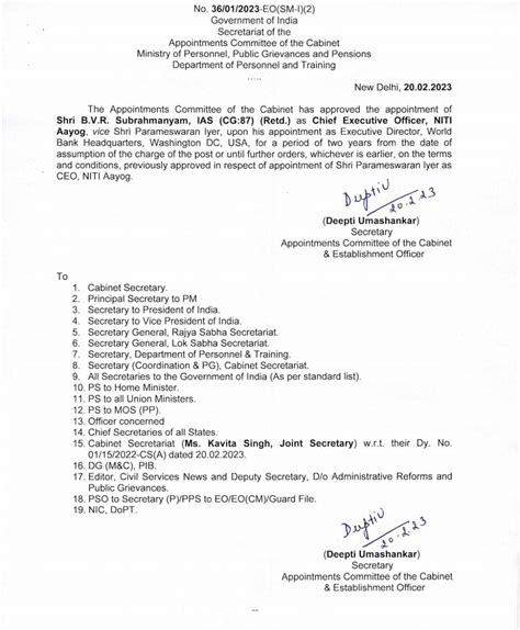 BVR Subrahmanyam appointed NITI Aayog CEO, Parameswaran lyer moves to World Bank as ED | Today News