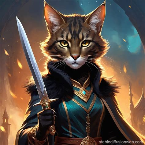 tabaxi female with grey fur and green eyes dnd gray hair and she smile ...