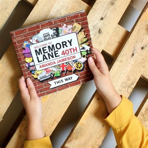 Personalised 40th Birthday Book, Memory Lane Birthday Gift ...
