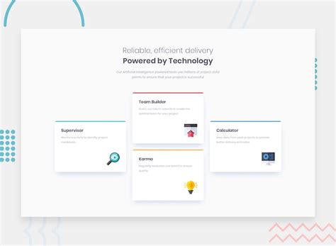 4 Card Feature Using HTML CSS JS 的图像结果