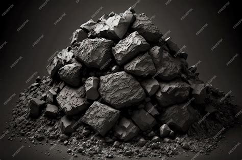Premium Photo | Heap of coal mineral deposits mining industry concept