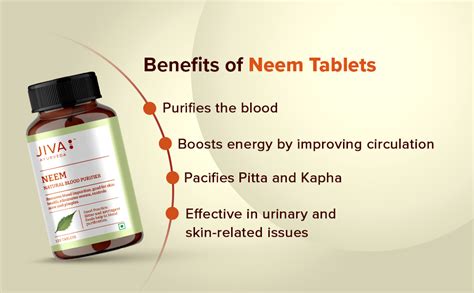 Jiva Neem Tablet - 120 Tablets (Pack of 2-240 Tab)| 100% Ayurvedic ...