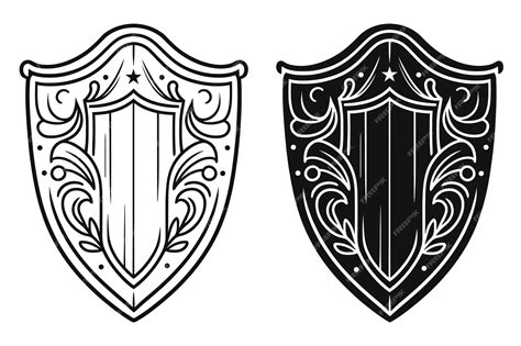 Blank Heraldry Shield Clip Art