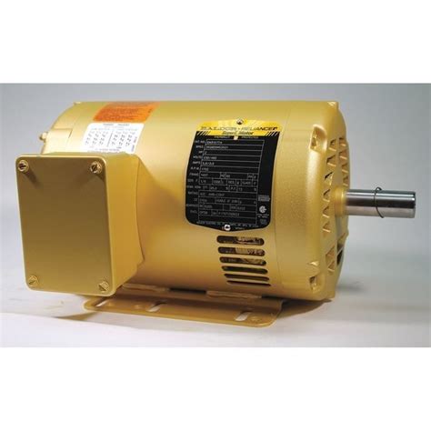 BALDOR ELECTRIC 3-Phase General Purpose Motor, 2 HP, 145T Frame, 208 ...