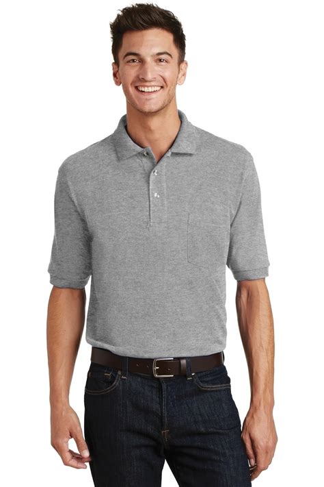 K420P Port Authority Mens Knit Shirt Pique Knit Polo with Pocket ...