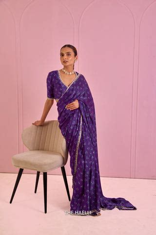 Roma Purple Satin Silk Saree – The Haelli