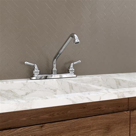 Belanger 21 Series Polished Chrome Double Handle Kitchen Faucet (Deck ...