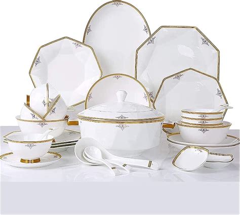 Amazon.com | Dinnerware Set - Luxury Dinner Set Dishwasher Safe ...
