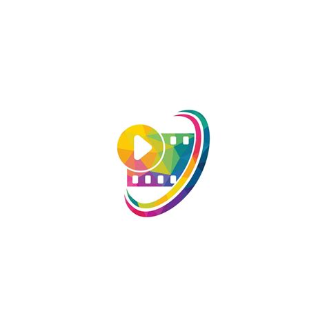 Play music sound button and video film strips logo vector template. 13135814 Vector Art at Vecteezy