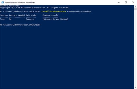 Image result for Windows Server Backup Feature Install PowerShell