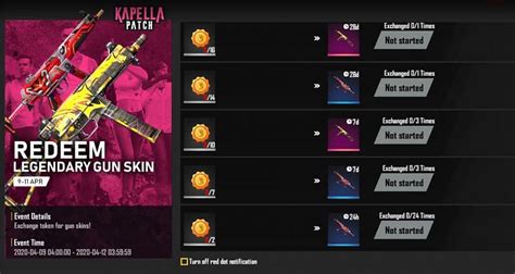 Free Fire: How to get free Legendary Gun Skins in Clash Squad Mode event