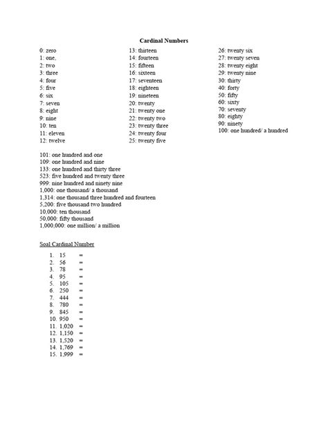 Image result for Cardinal Number Explained