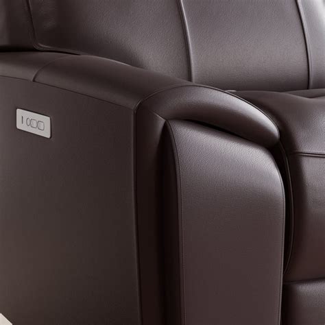 Buy Stockholm Half Leather 1-Seater Left Arm Electric Recliner from ...