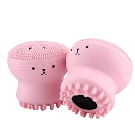 Octopus Design Silicone Facial Cleansing Brush Face Exfoliator Massager ...