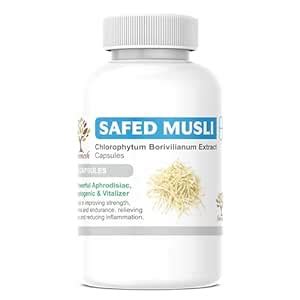 Buy Sanmesh Natural Ayurvedic Safed Musli Capsules | For Men & Women ...