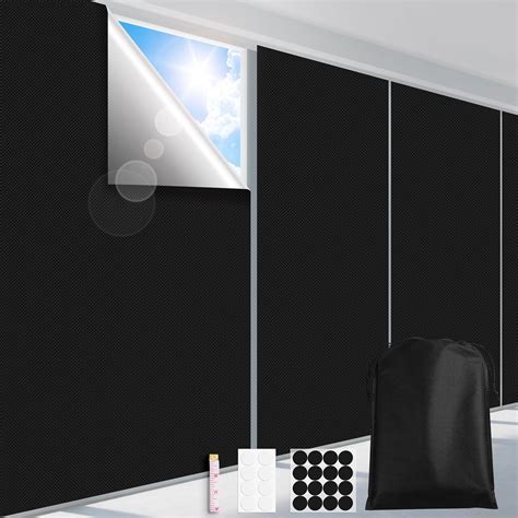 Amazon.com: FADOTY Blackout Curtains for Bedroom, Portable 100% Black ...