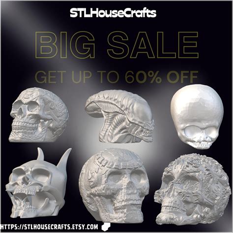 Skull 3D Print File Bundle: 25 High Detail STL Models (digital Download ...