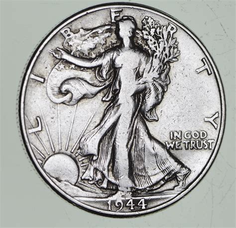 Strong Feather Details - 1944 Walking Liberty Half Dollars - Huge ...
