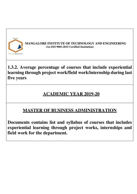 1 - Course course - MANGALORE INSTITUTE OF TECHNOLOGY AND ENGINEERING ...