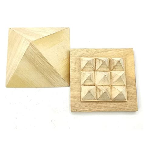 Shriparni Sriparni Wooden Pyramid 3″ with Base Vastu Pyramid Plate for ...