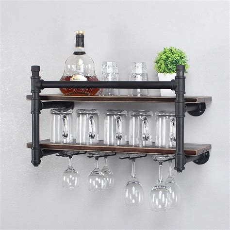 MBQQ Industrial Wine Racks Wall Mounted,Rustic Wall India | Ubuy
