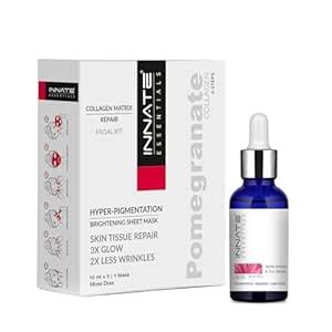 Innate Pomegranate Collagen Facial Kit + Alpha Arbutin & Zinc Serum ...