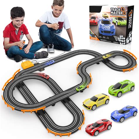 Buy High-Speed Electric Slot Car Racing Track Set with 4 Cars ...