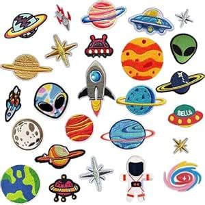 Daily Crafts Space 6 pcs Mix of NASA Planets Rockets Themed DIY Fabric ...