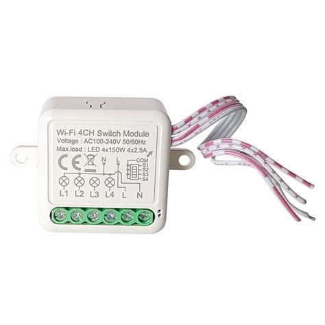 IFITech 10A WiFi Smart 4CH Switch DIY Module for Smart Home Automation ...