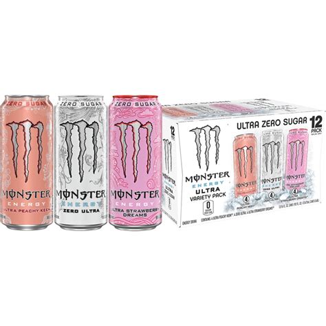 Monster Energy Ultra Variety Pack PKZSD, Sugar Free Energy Drink, 12 ...