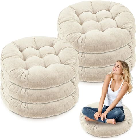 Amazon.com: Jerify 6 Pcs Round Floor Pillows Cushions 22 x 22 Inch ...