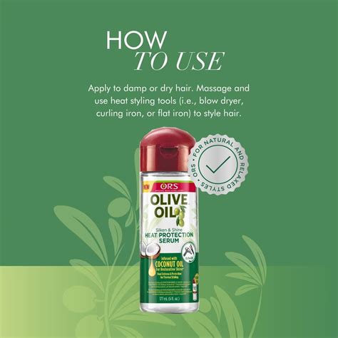 ORS Olive Oil Heat Protection Hair Serum - Protects Against Heat Damage ...