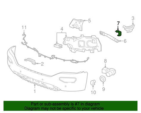 2016-2019 GMC Sierra 1500 Bumper Face Bar Bracket - Driver