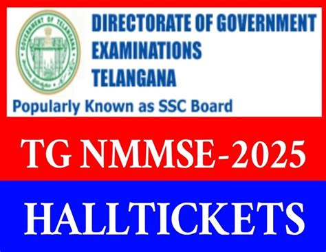 TG NMMSE-2025 HALLTICKETS