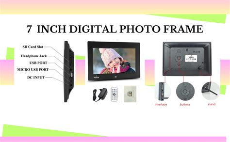 Buy Miracle Digital 7''(17.78) IPS Digital Photo Frame High-Def ...