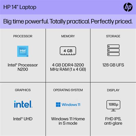 HP 14" Pentium N200 Laptop, 128GB SSD - Silver | BJ's Wholesale Club