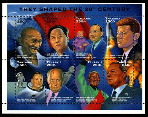 1996 Tanzania Gandhi - They Shaped the 20th Century MS #M-22 ...