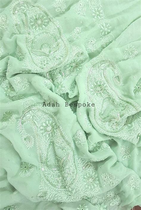 Chikankari Pure Georgette Suit ( Pearl & Sequins )