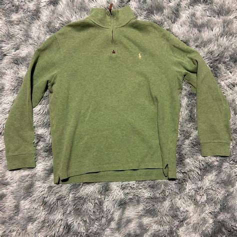 Green Ralph Lauren Polo Quarter Zip - Depop