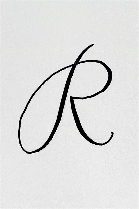 Cursive Letter R Tattoo