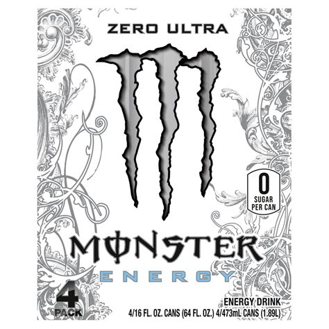 Monster Energy Drink Zero Ultra - 4-16 Fl. Oz. - Walmart.com