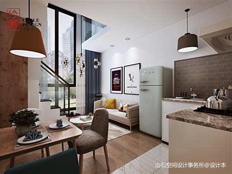 LOFT小户型精致时尚的小公寓设计-室内设计-图纸交易网