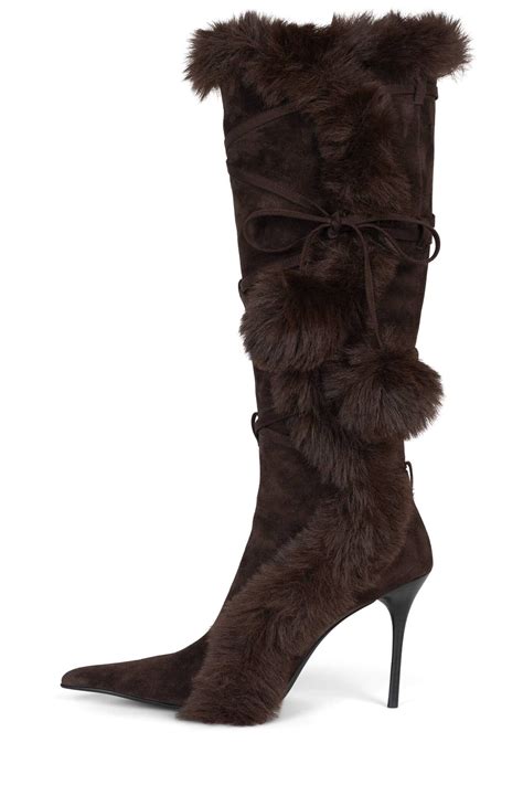 CHILLY | Fur boots heels, Fashion shoes heels, Closed toe sandals flats